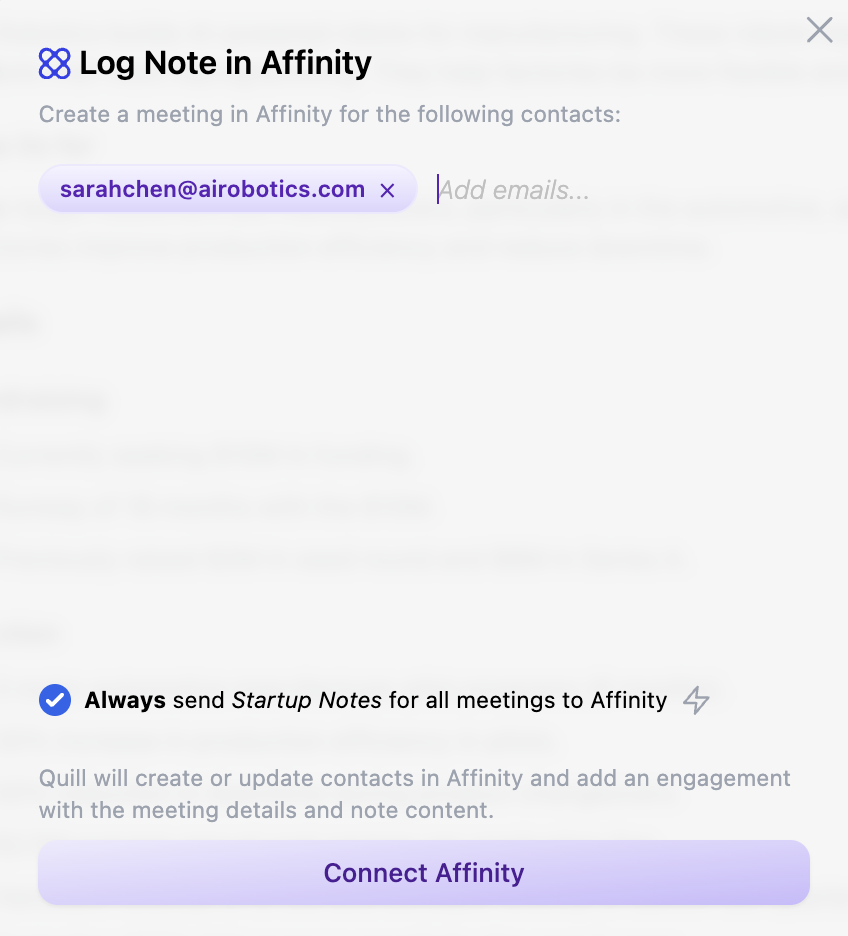 Deep Integrations feature screenshot