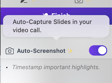 Auto-screenshots feature demonstration